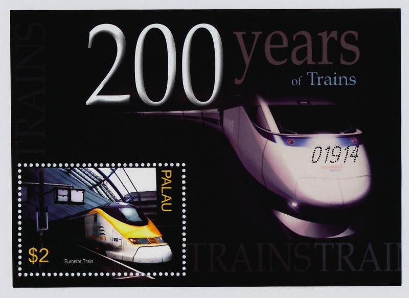 Palau 785-6 MNH Trains, Locomotives, Eurostar