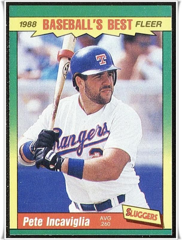 1988 Fleer Best Sluggers/Pitchers #20	Pete Incaviglia 