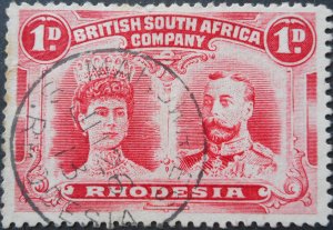 Rhodesia Double Head 1d with Makowries (SC) postmark