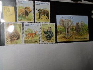 Benin  #  774-79  MNH  Wildlife