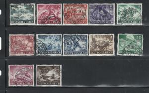 GERMANY 1943 WEHRMACHT # B218 - B229 USED $19.50