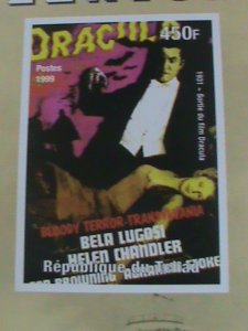 ​CHAD-1999-MILLENIUM-BLOODY TERROR TRANSYLVANIA MOVIE-DRACULA- IMPERF:-MNH S/S