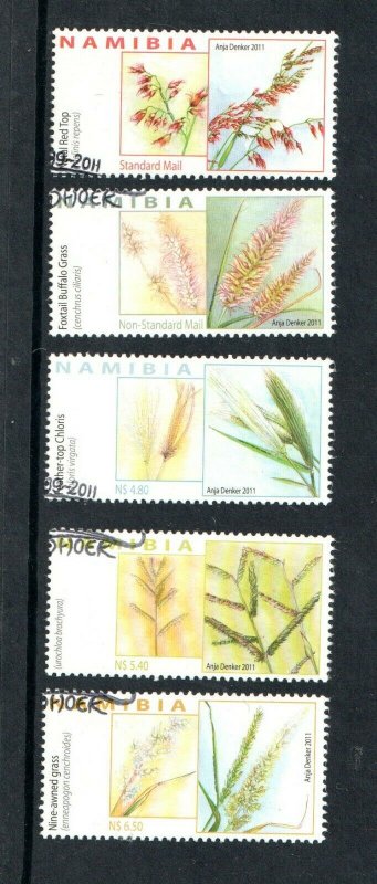 2011   NAMIBIA  -  SG:1175/79  -  GRASSES  -  USED 