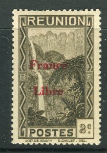 FRENCH COLONIES; 1941 FRANCE LIBRE Optd. Mint hinged 2c. value