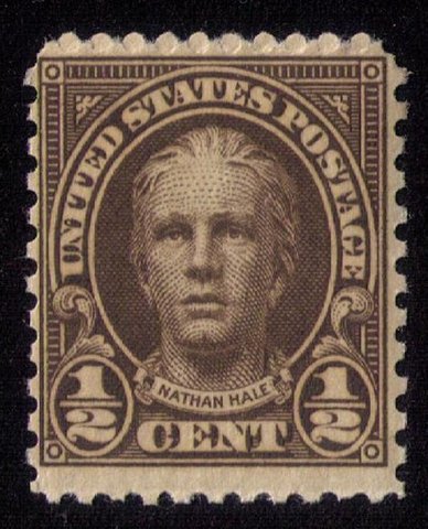 US Sc 551 MNH ,Og 1/2c NATHAN HALE F-VF