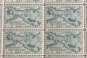 984    Annapolis Tercentenary  MNH 3 c  sheet of 50   FV $1.50 Issued in 1949