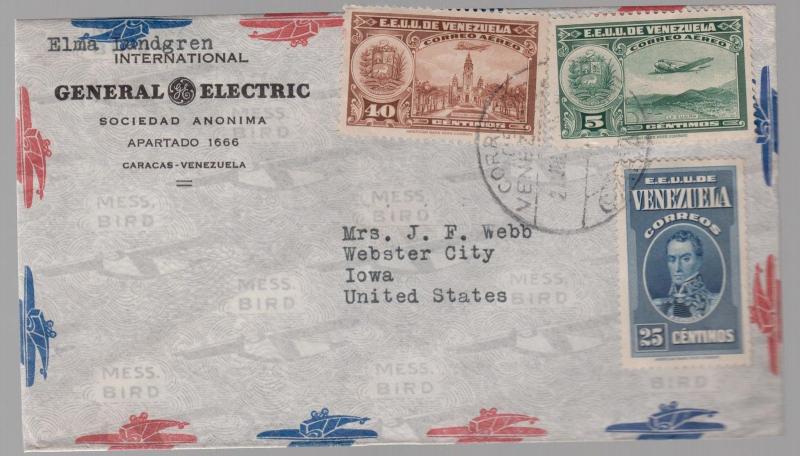 Caracas Venezuela to USA General Electric cover