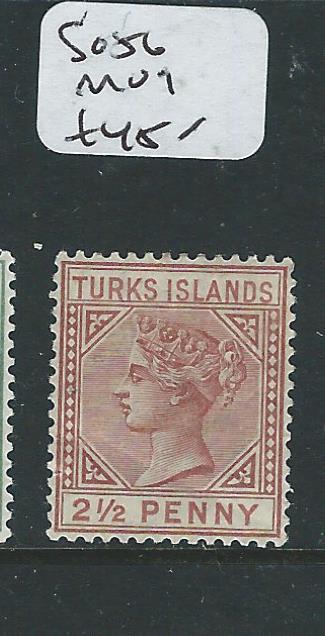 TURKS ISLANDS  (P0408B) QV 2 1/2D SG 56  MOG