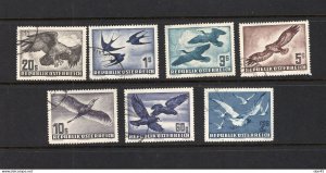 Austria 1950-3 Birds Cv $273 Sc C54-60 Used 17505