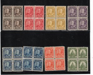 Canada #162 - #177 Mint Fine - Very Fine Set In Blocks