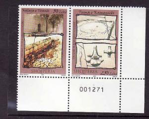 Albania-Sc#2885-Unused NH pair-Archaeological Sites-2009-