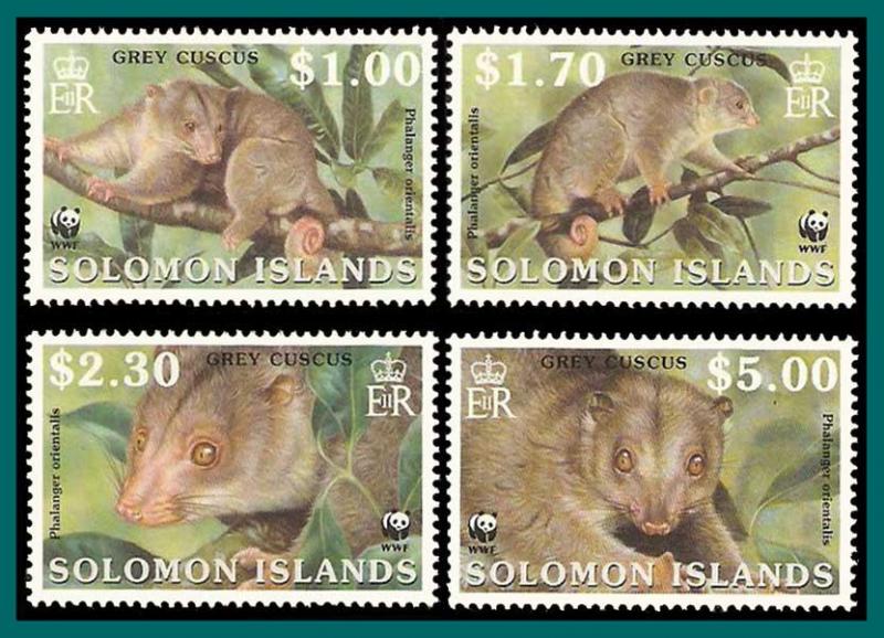 Solomon Islands 2002 WWF, Endangered Species , MNH 927-930,SG1003-1006