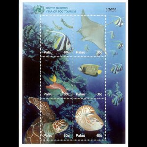 PALAU 2002 - Scott# 689 S/S Marine Life NH