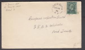 NEW BRUNSWICK SPLIT RING TOWN CANCEL COVER LOWER SAPIN