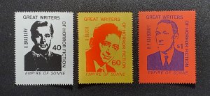 SONNE EMPIRE - 1991 - Great Writers - Perf 3v Set - MNH-Private Issue