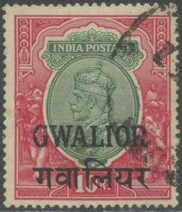 INDIA-Gwalior State Sc#82 1930 10R High Value KGV Used