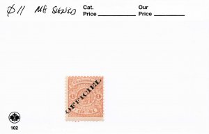 LUXEMBOURG   O11  MH   SIGNED