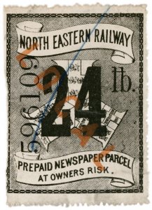 (I.B) North Eastern Railway : Prepaid Newspaper Parcel 24lb (Local)