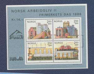 NORWAY - Scott B69 - MNH  S/S -  Paper Industry - 1986