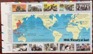 US #2981 MNH Sheet of 10 World War II 1945 CC SCV $15.00 L42