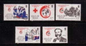 Isle of Man Sc 403-4 1989 Red Cross 125 yrs stamps mint NH