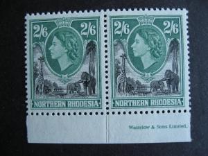 NORTHERN RHODESIA Sc 71 MNH Margin pair nice stamps check them out!