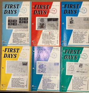 RARE LOT OF 6 VOLUMES AFDCS FIRST DAYS MAGAZINESS EARLY YEARS COMPLETE 1964