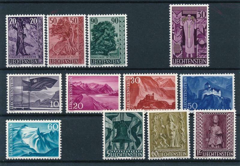 Liechtenstein 1959 Complete Year Set MNH