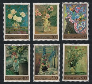 Yugoslavia Floral Paintings 6v 1974 MNH SG#1624-1629