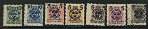 Sweden Scott B12-17, B19 USED ( Cat $100.00 )