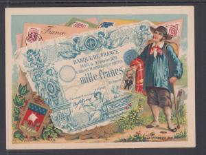 Bognard, Paris #24 circa 1900 Stamps & Banknotes of France Card