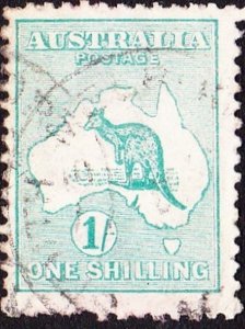 AUSTRALIA 1913 KGV 1/- Emerald Die II SG11 Used