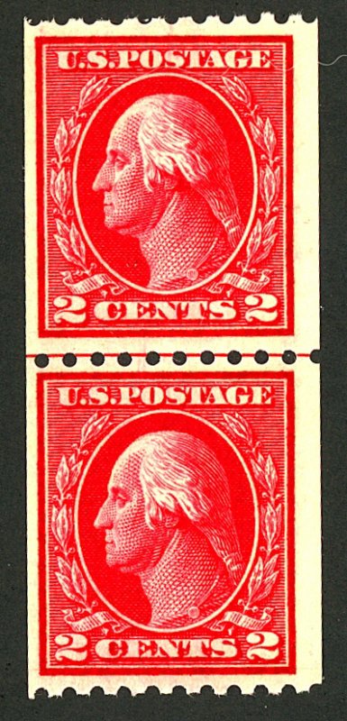 U.S. #449 MINT LINE PAIR OG NH