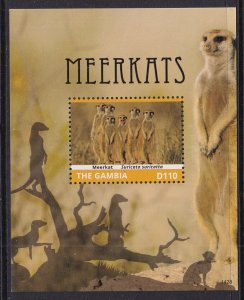 Gambia 3591 Meerkats Souvenir Sheet MNH VF