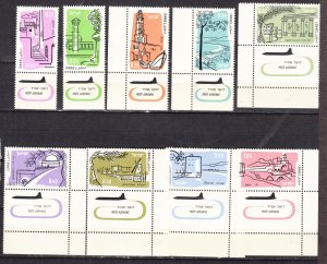 J42023 JL Stamps 1960-1 israel set mnh tabs #c18-26 airmails