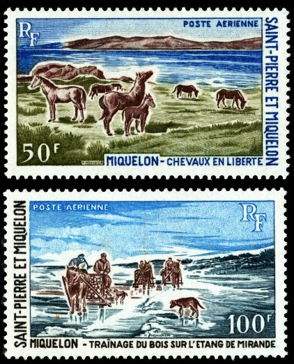 St. Pierre & Miquelon 1969 Scott #C41-C42 Mint Never Hinged