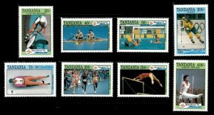 Tanzania 1992 - Barcelona Summer Olympics - Set of 8 stamps - Scott 903-10 - MNH