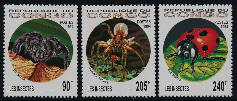 Congo PR 1075-7 MNH Insects, Spiders