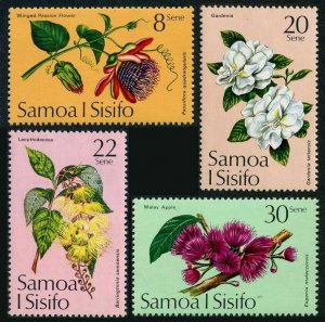 Samoa 411-414,MNH.Michel 310-313. Winged passion flower,Gardenias.1974.