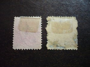 Stamps - Hungary - Scott# 15-16 - Used Part Set of 2 Stamps