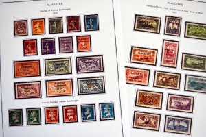 COLOR PRINTED FRENCH SYRIA 1916-1946 STAMP ALBUM PAGES (56 illustrated pages)