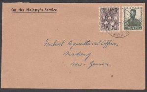 PAPUA NEW GUINEA 1958 cover ex BOGIA........................................M292