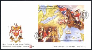 Guernsey Sc# 570 FDC Souvenir Sheet 1996 Sir Isaac Brock