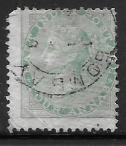 India 24: 4a Queen Victoria, used, AVG