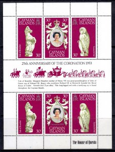 Cayman Islands 1978 Sc#400 QUEEN ELIZABETH II Sheetlet (6) MNH