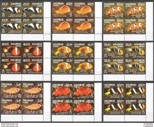 OZ0027 2015 SOLOMON ISLANDS FISHES MARINE LIFE FAUNA #3392-3400 4SET MNH