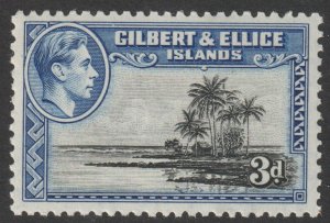 Gilbert Ellice Is Scott 45a - SG48a, 1939 George VI 3d Perf 12 MH*