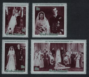 Cook Is. Royal Silver Wedding 4v 1972 MNH SC#335-338 SG#413-416