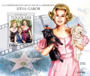 Togo Famous People 2020 MNH Eva Gabor Actress Celebrities 1v S/S