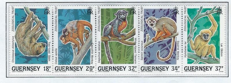 Guernsey Strip of five mnh sc 420a